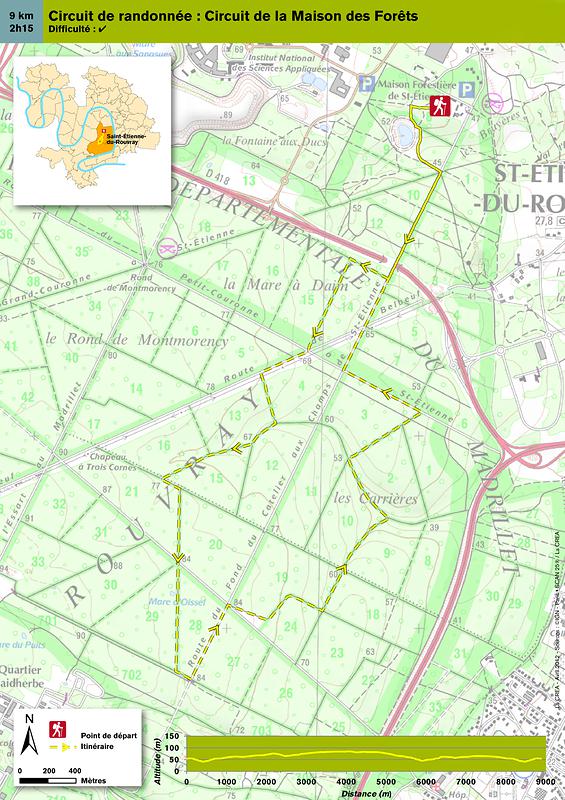 La carte du circuit de la maison des forêts.
