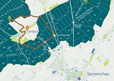 La carte du sentier, téléchargeable dans le bloc "Pour se préparer"