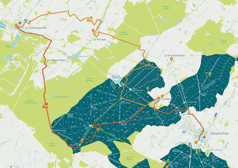 La carte des sentiers, téléchargeable dans le bloc "Pour se préparer"
