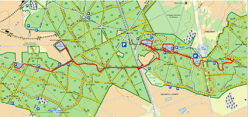 La carte de la balade, téléchargeable dans le bloc "Pour se préparer"