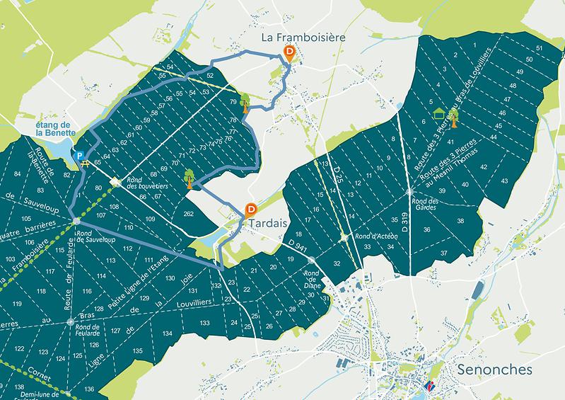 La carte du sentier, téléchargeable dans le bloc "Pour se préparer"