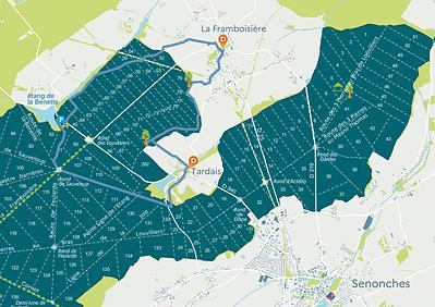 La carte du sentier, téléchargeable dans le bloc "Pour se préparer"