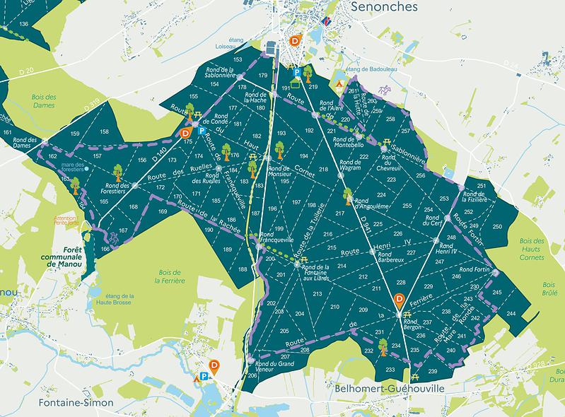 La carte du sentier, téléchargeable dans le bloc "Pour se préparer"