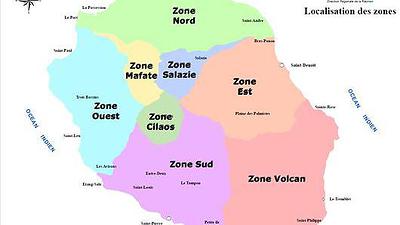 ONF Réunion - Carte zone La Réunion