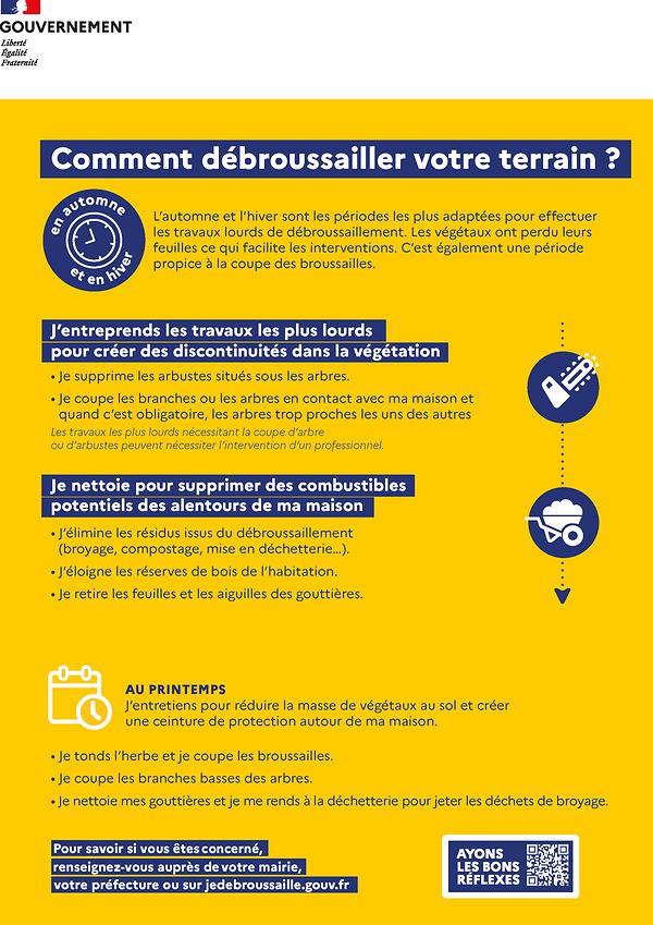 infographie "comment débroussailler ?"